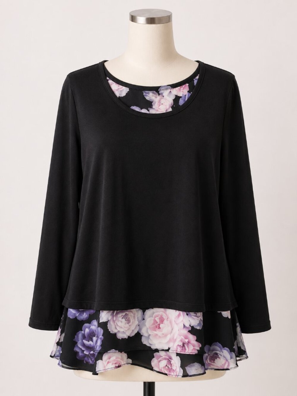 4 for $25 🌸 Roz & Ali Floral Layered Blouse Size XL 🌸